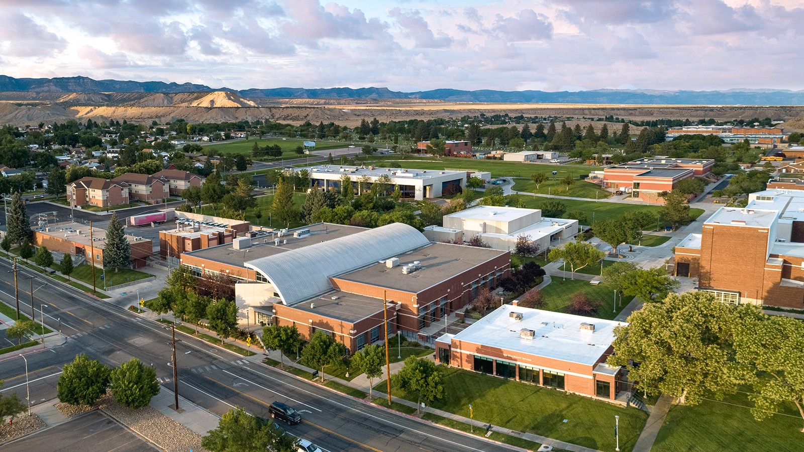 Aerial photo of the Eastern campus.