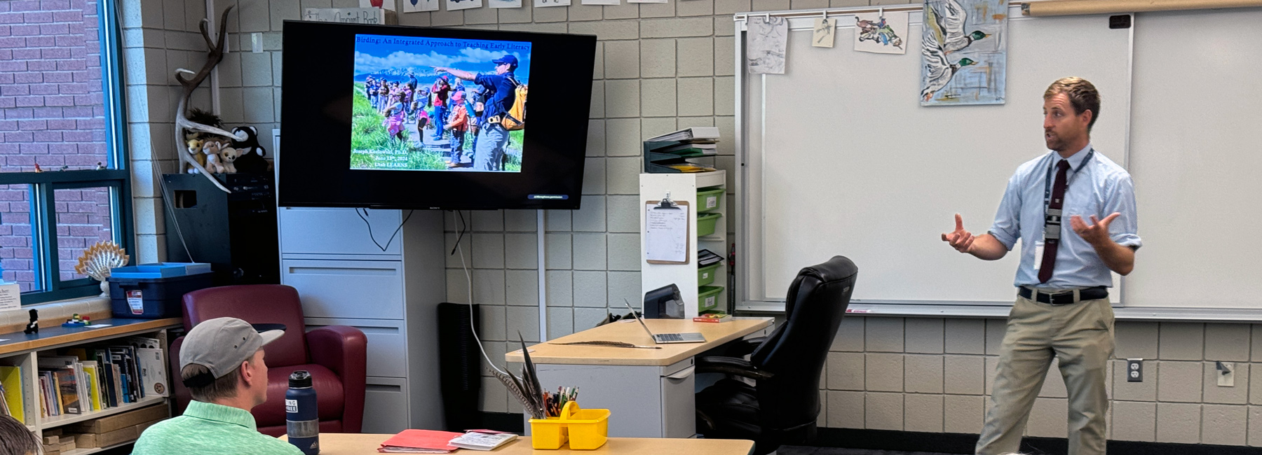 EBLS instructor teaching in a classroom.