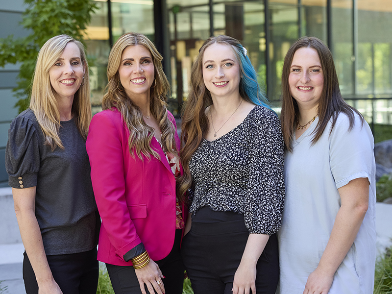 Left to right: Jennifer Payne, Alicia Richmond, Jessica Olson, and Kelsey Lamb
