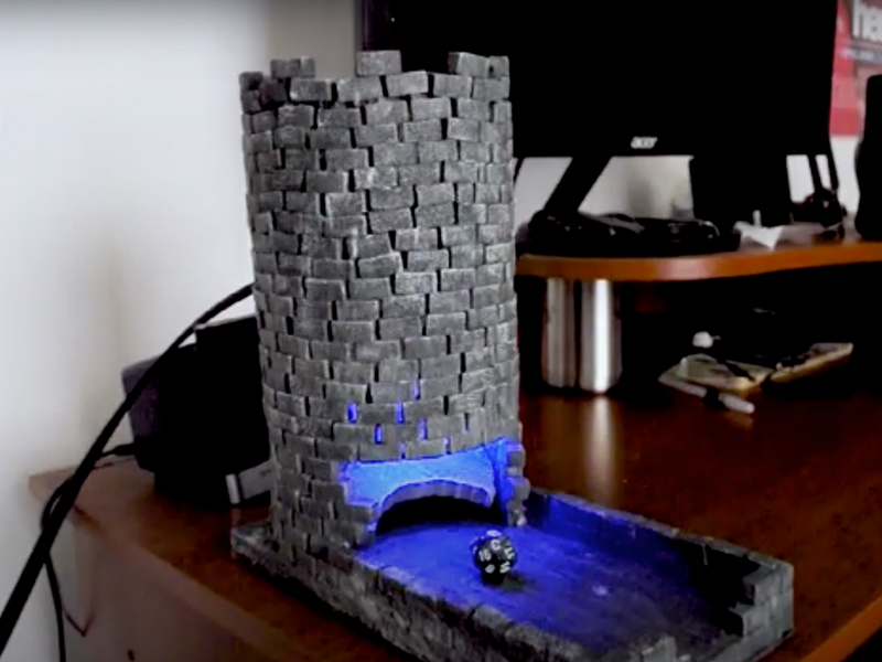 light up dice tower