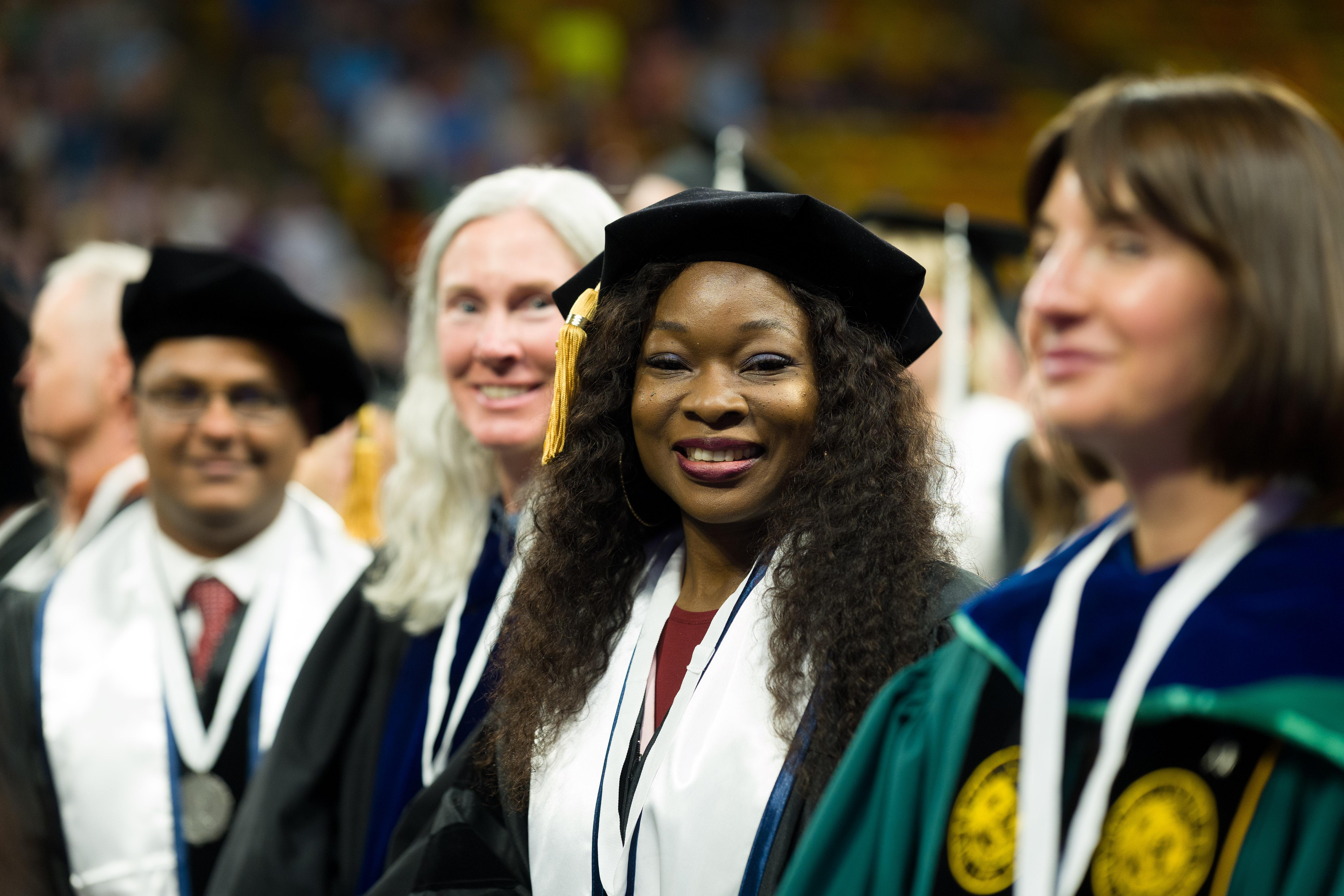a group of graduates posed for the camera
