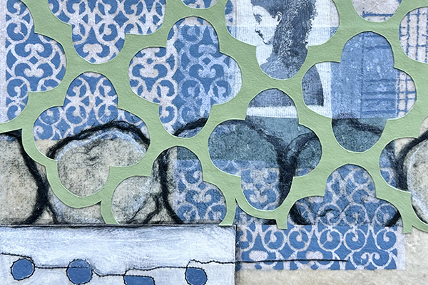 Blue and green artwork