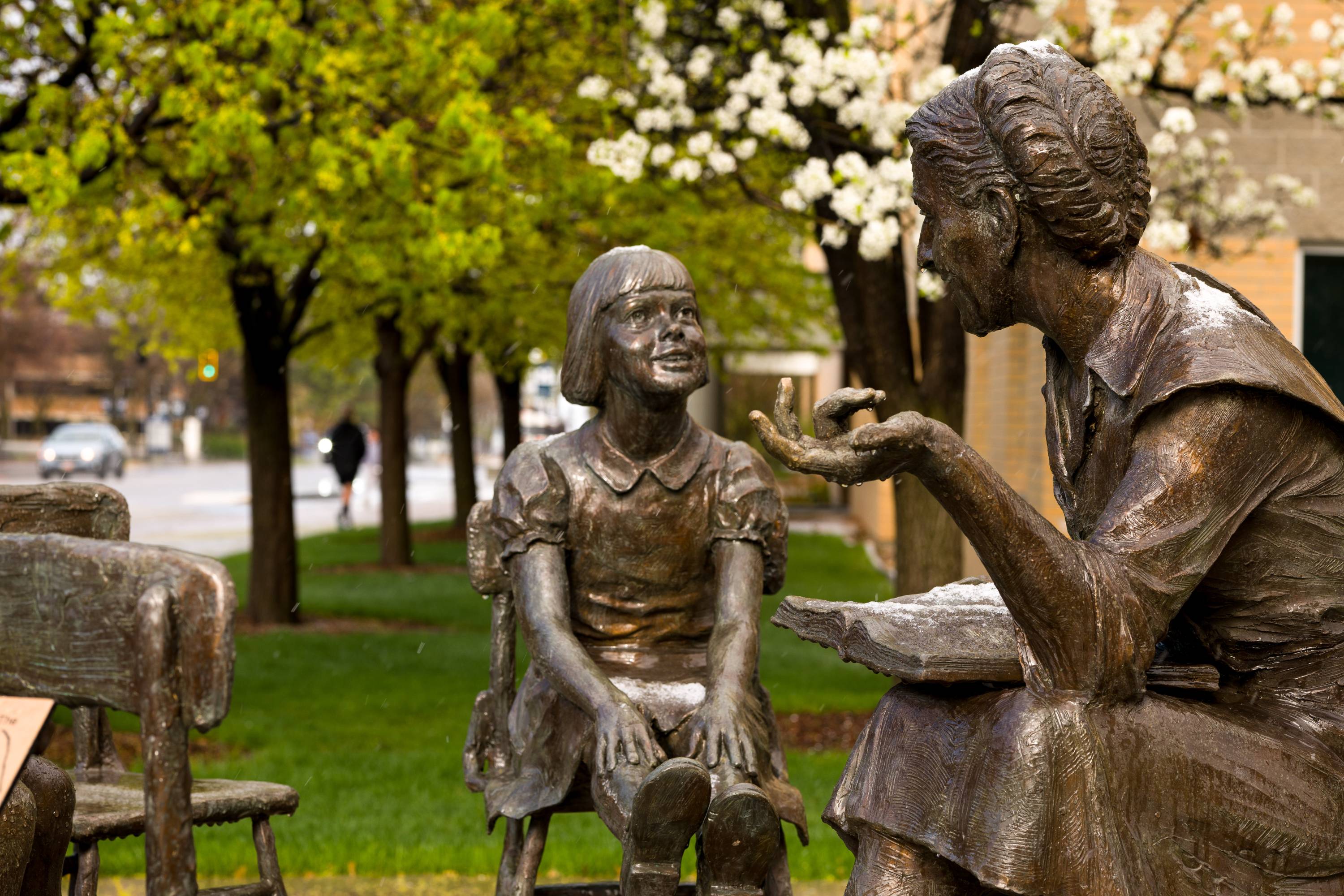 EDUC building statue