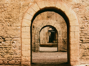Photo of an old architectural site.